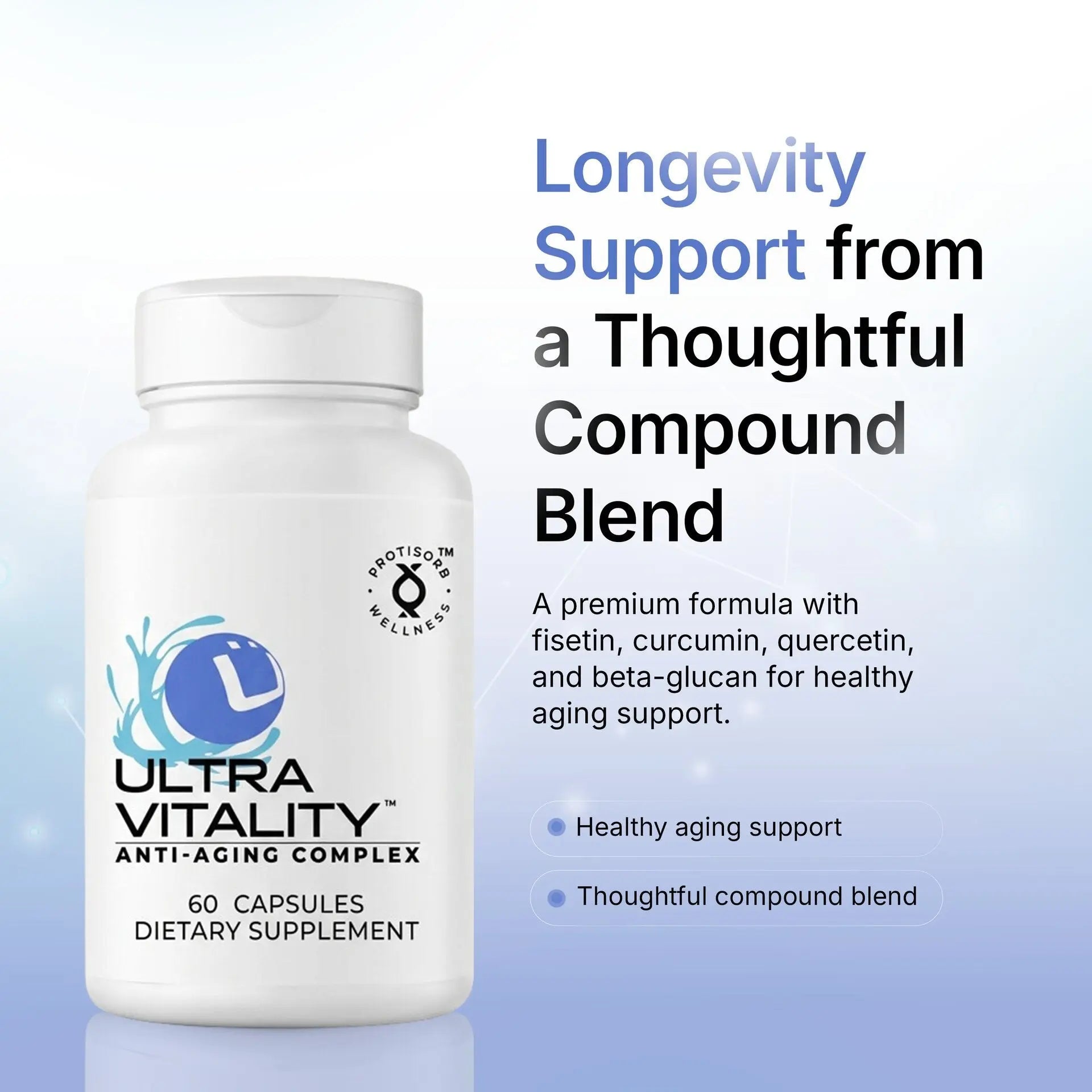 UltraVitality™ Cell Clearing (Curcumin + Fisetin + Quercetin + Strawberry + Beta-Glucans) Ultra Botanica