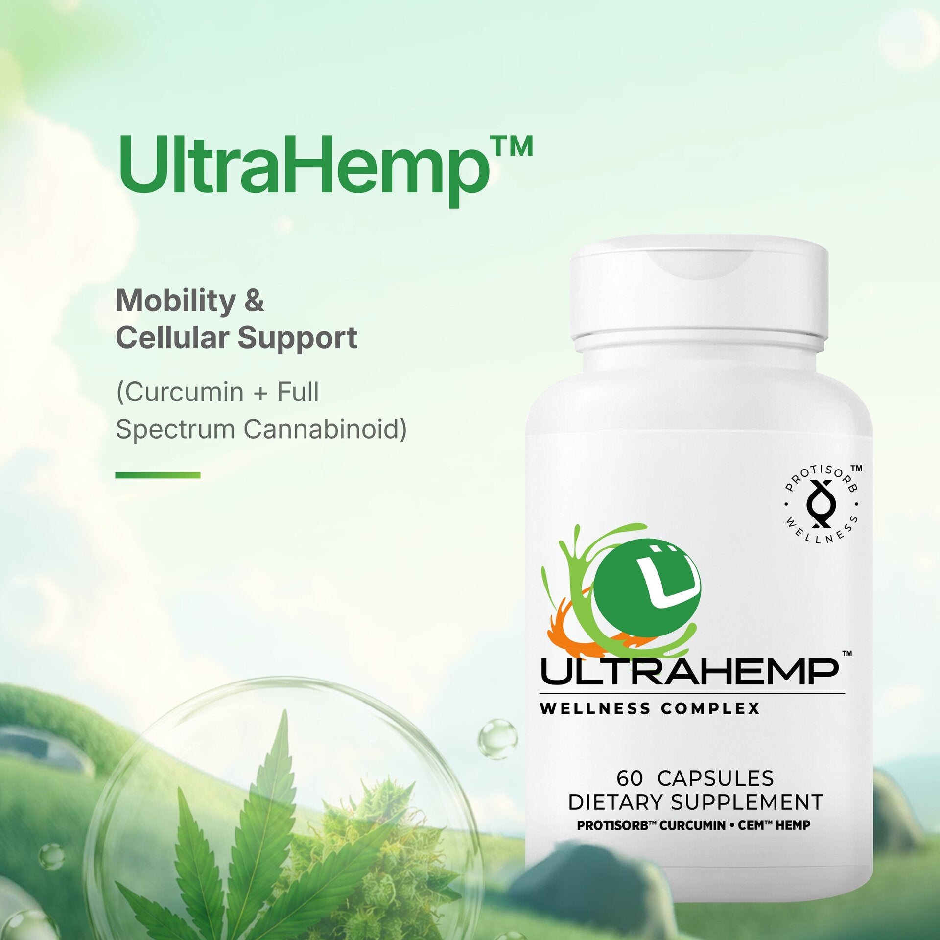 UltraHemp™ Mobility & Cellular Support (Curcumin + Full Spectrum Cannabinoid) Ultra Botanica