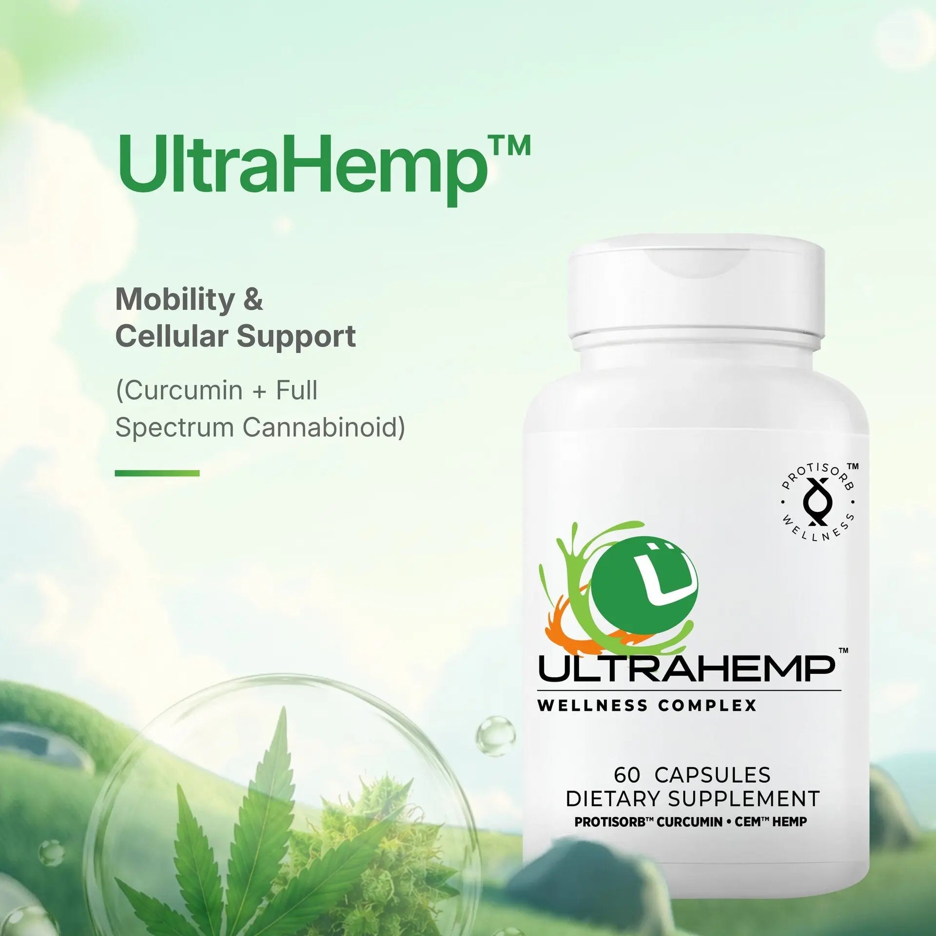 UltraHemp™ Mobility & Cellular Support (Curcumin + Full Spectrum Cannabinoid) Ultra Botanica
