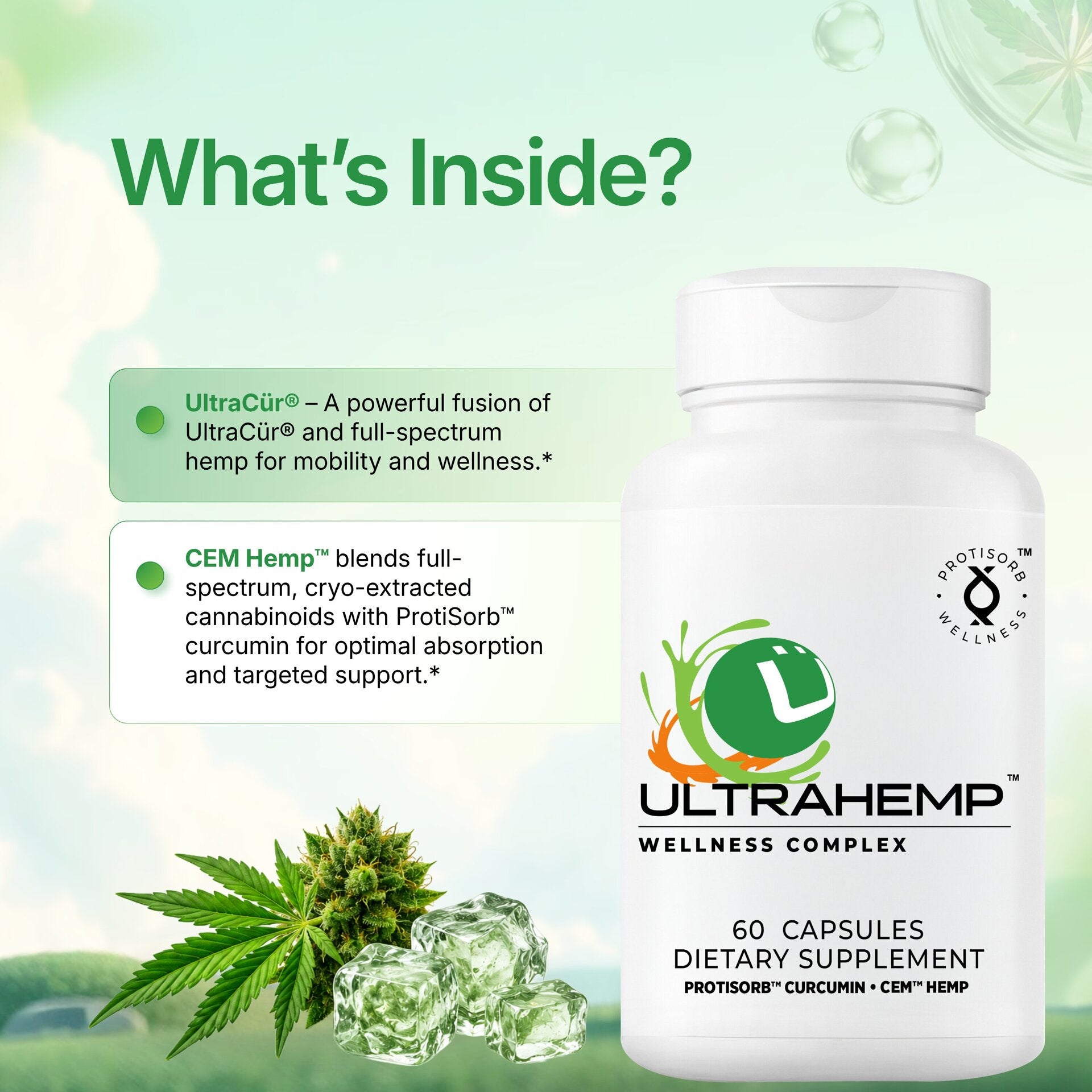 UltraHemp™ Mobility & Cellular Support (Curcumin + Full Spectrum Cannabinoid) Ultra Botanica