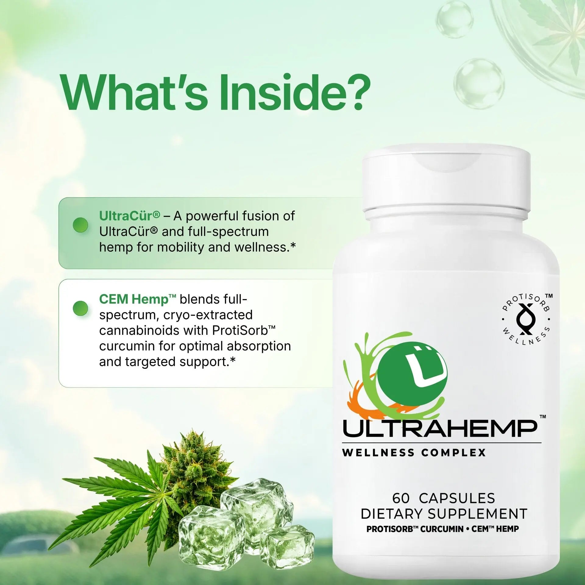 UltraHemp™ Mobility & Cellular Support (Curcumin + Full Spectrum Cannabinoid) Ultra Botanica