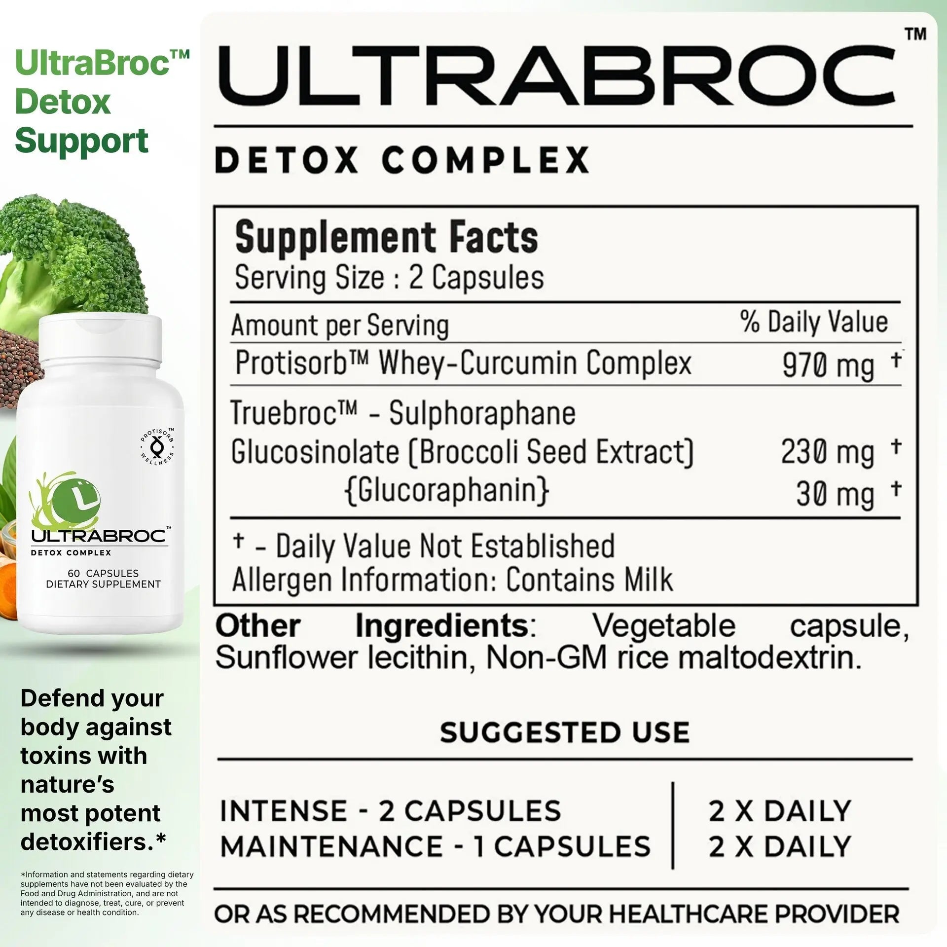 UltraBroc™ Detox Support (TrueBroc™ Broccoli Seed Extract + Curcumin) Ultra Botanica
