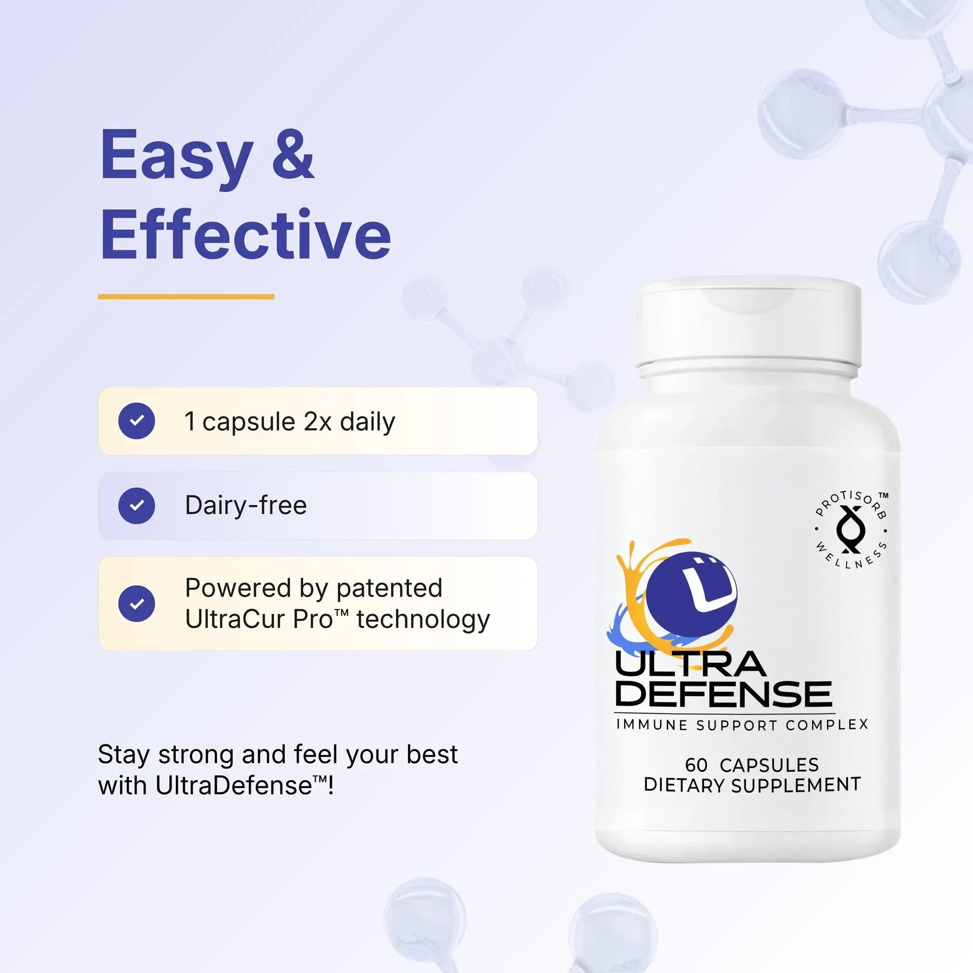 UltraDefense™ Immune Support (Curcumin + NAC + Olive Leaf Extract + Vitamin D3 + Zinc + Quercetin) Ultra Botanica
