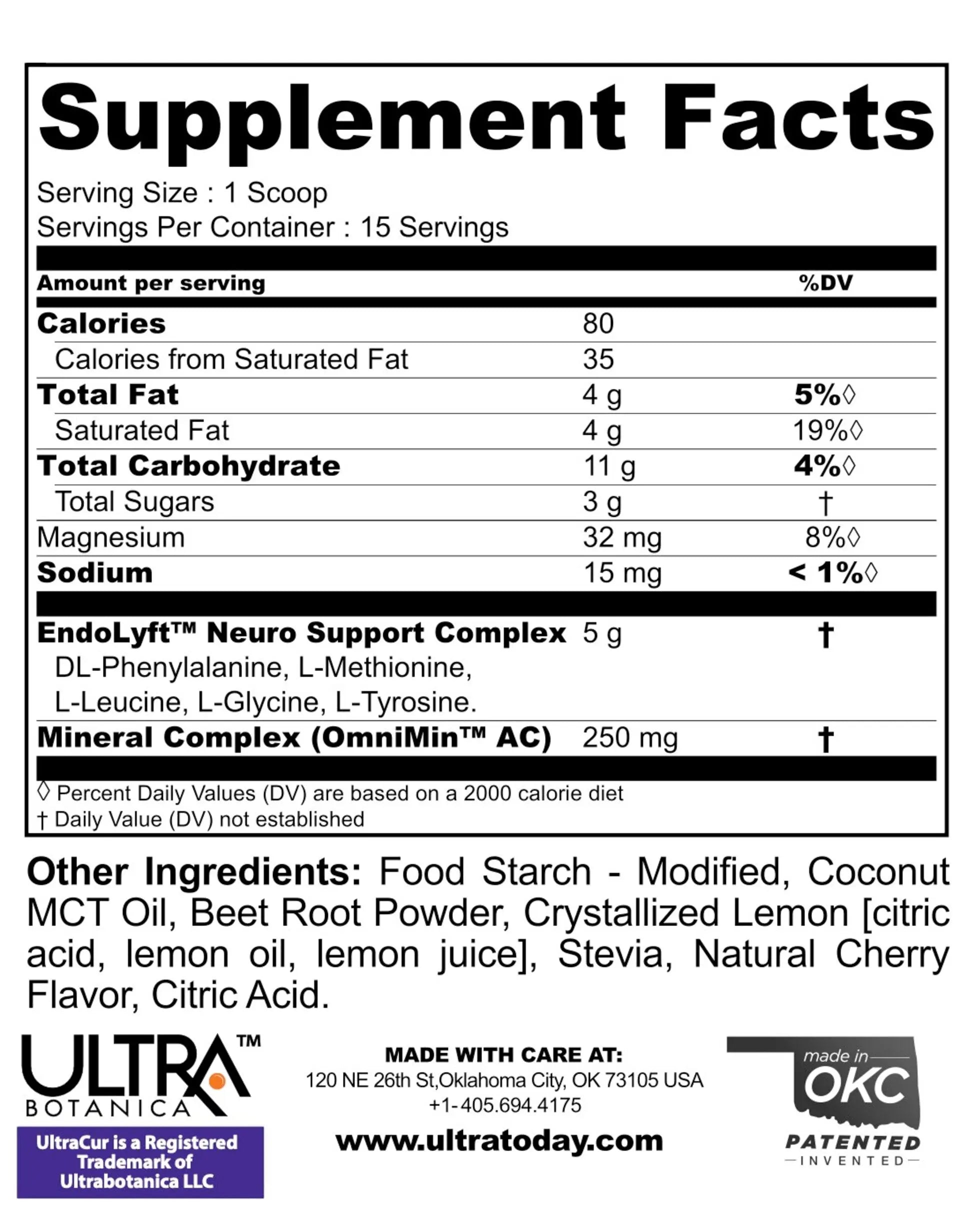 EndoLyft™ Brain Support Drink Mix Ultra Botanica