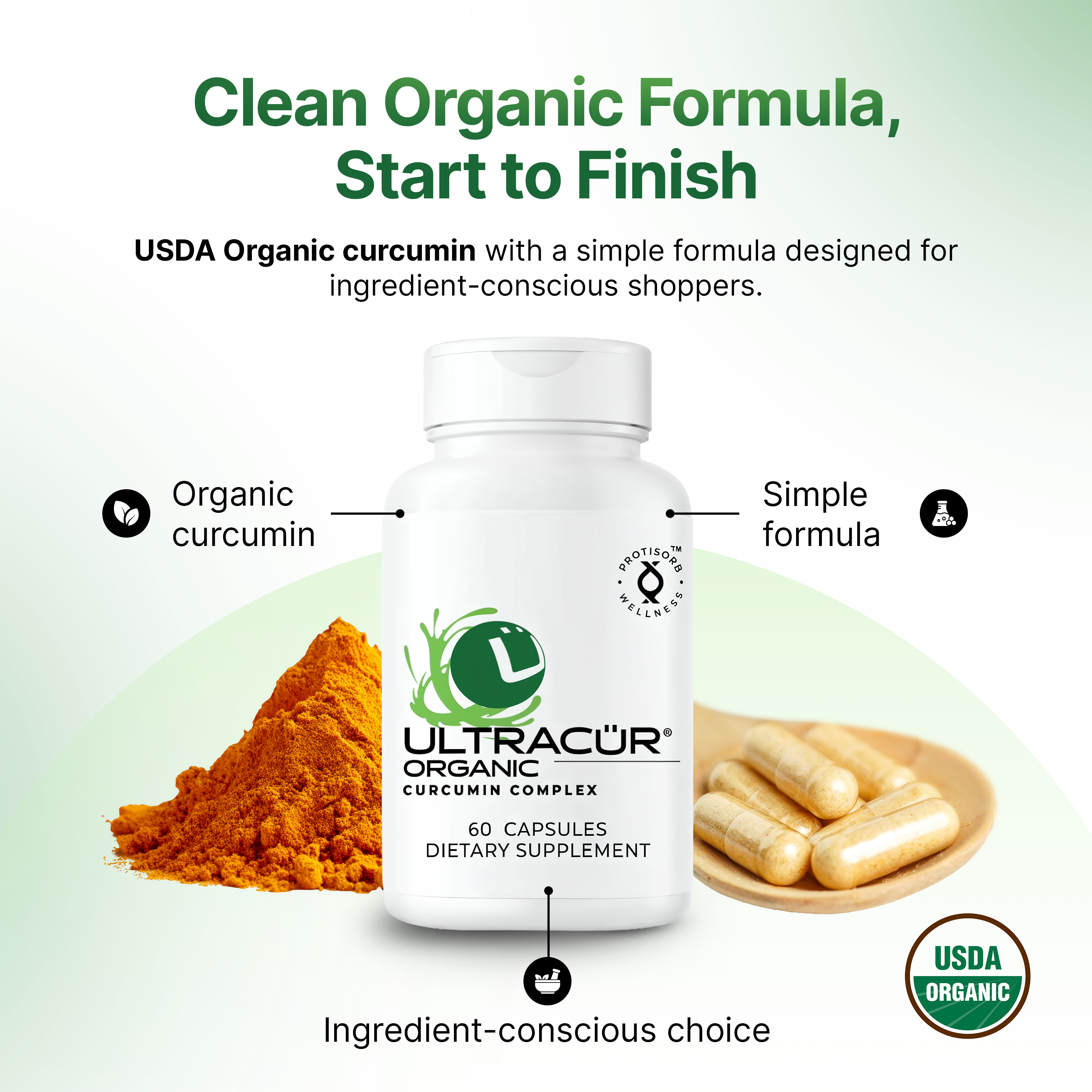 UltraCur® Organic Curcumin (USDA Certified Organic) Ultra Botanica