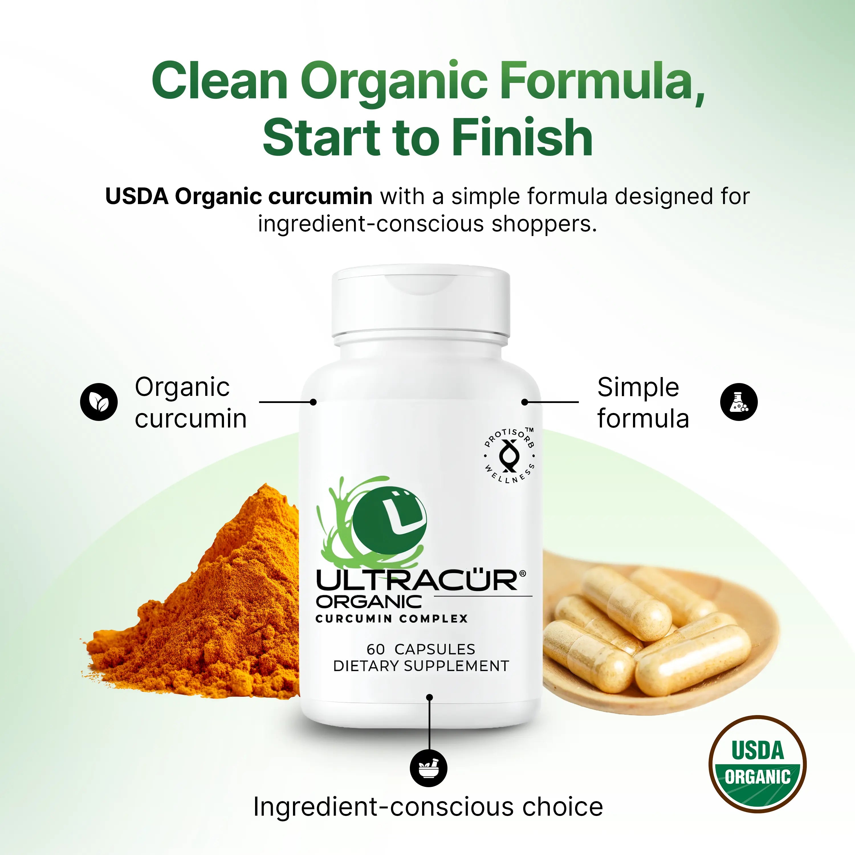 UltraCur® Organic Curcumin (USDA Certified Organic) Ultra Botanica