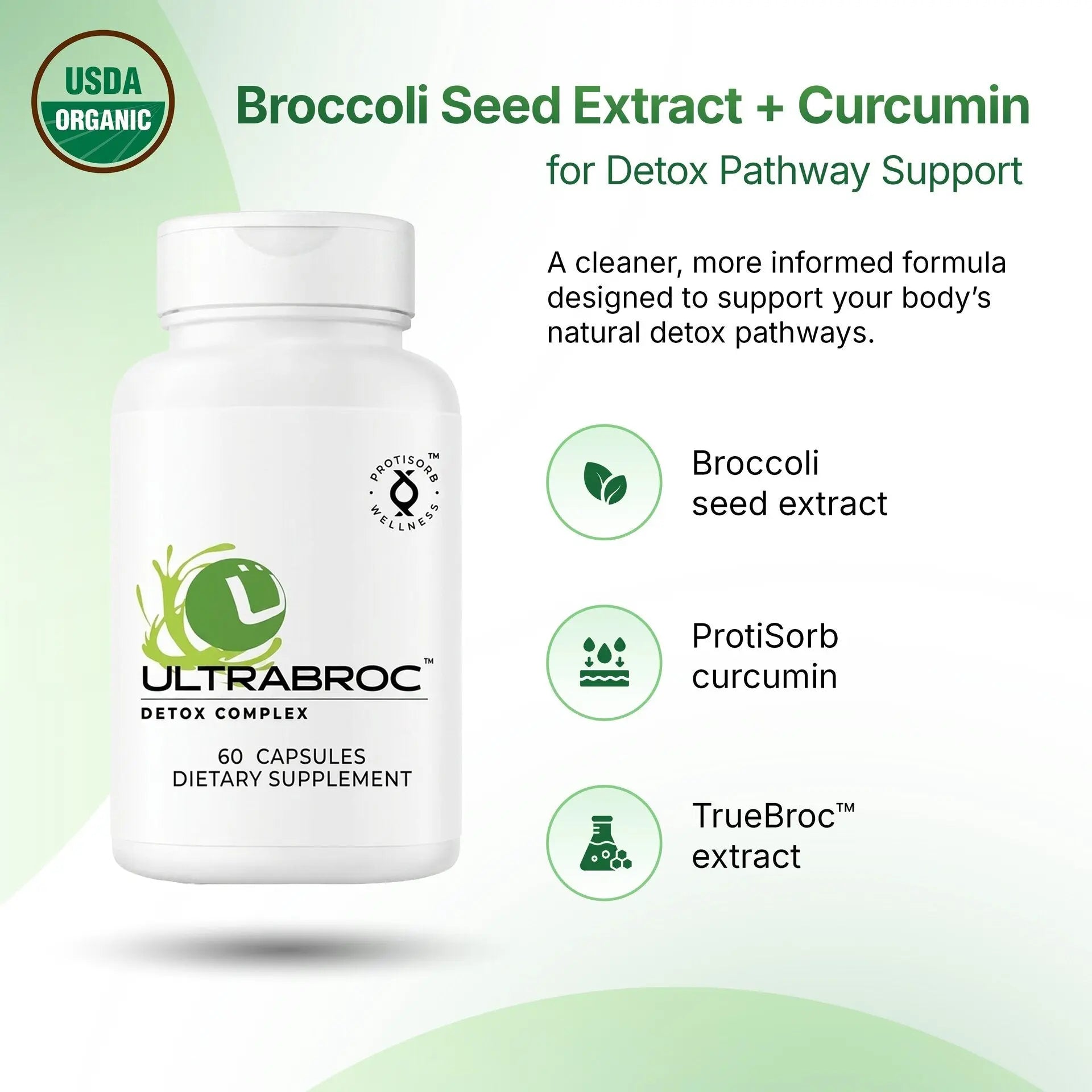 UltraBroc™ Detox Support (TrueBroc™ Broccoli Seed Extract + Curcumin) Ultra Botanica