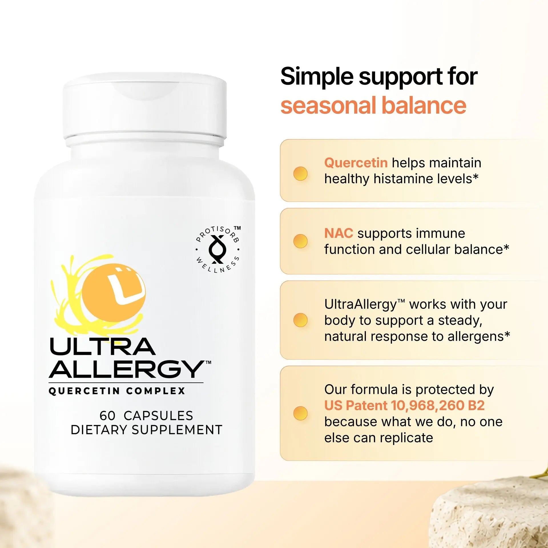 UltraAllergy™ Immunity & Allergy Control (Quercetin + NAC) Ultra Botanica