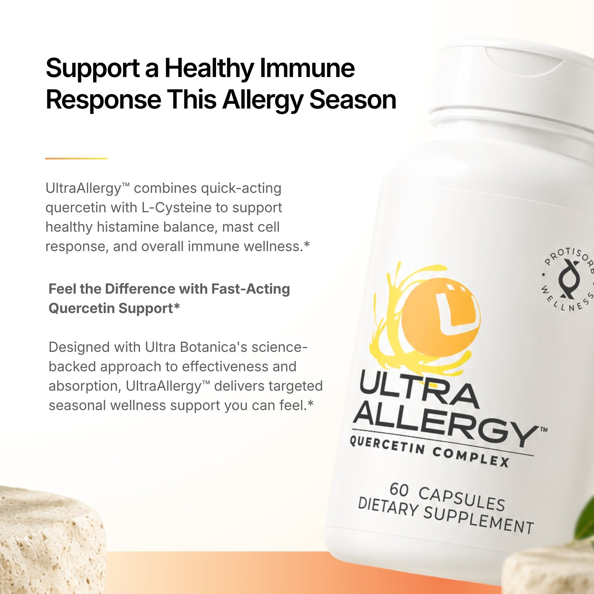 UltraAllergy™ Immunity & Allergy Control (Quercetin + NAC) Ultra Botanica