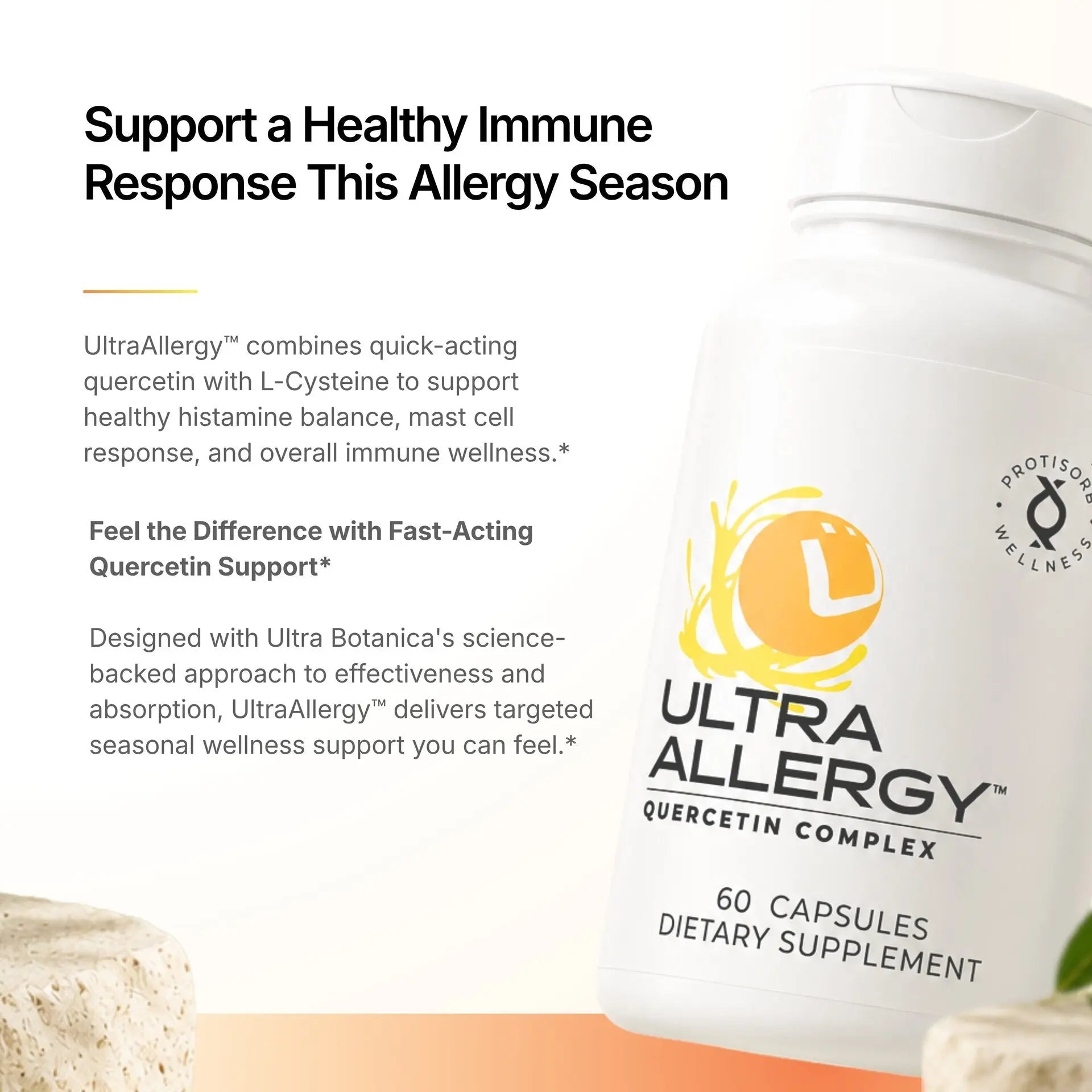 UltraAllergy™ Immunity & Allergy Control (Quercetin + NAC) Ultra Botanica