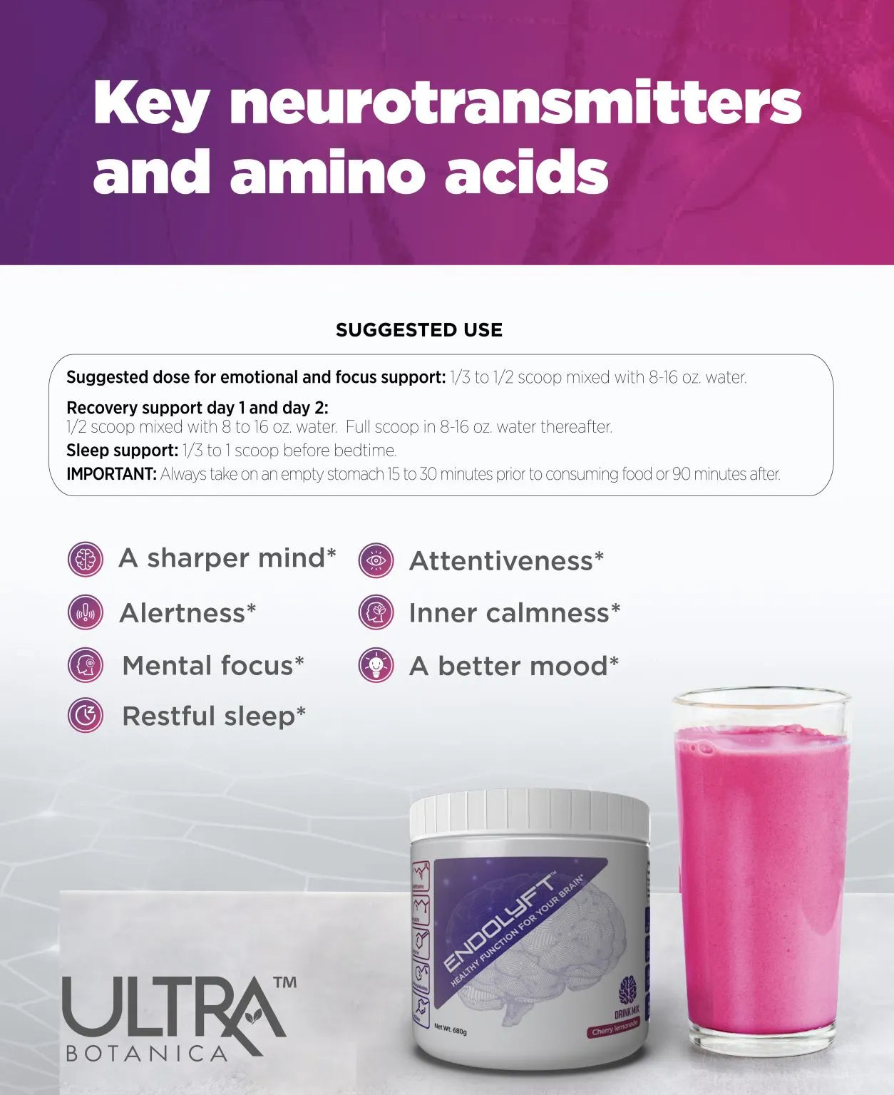 EndoLyft™ Brain Support Drink Mix Ultra Botanica
