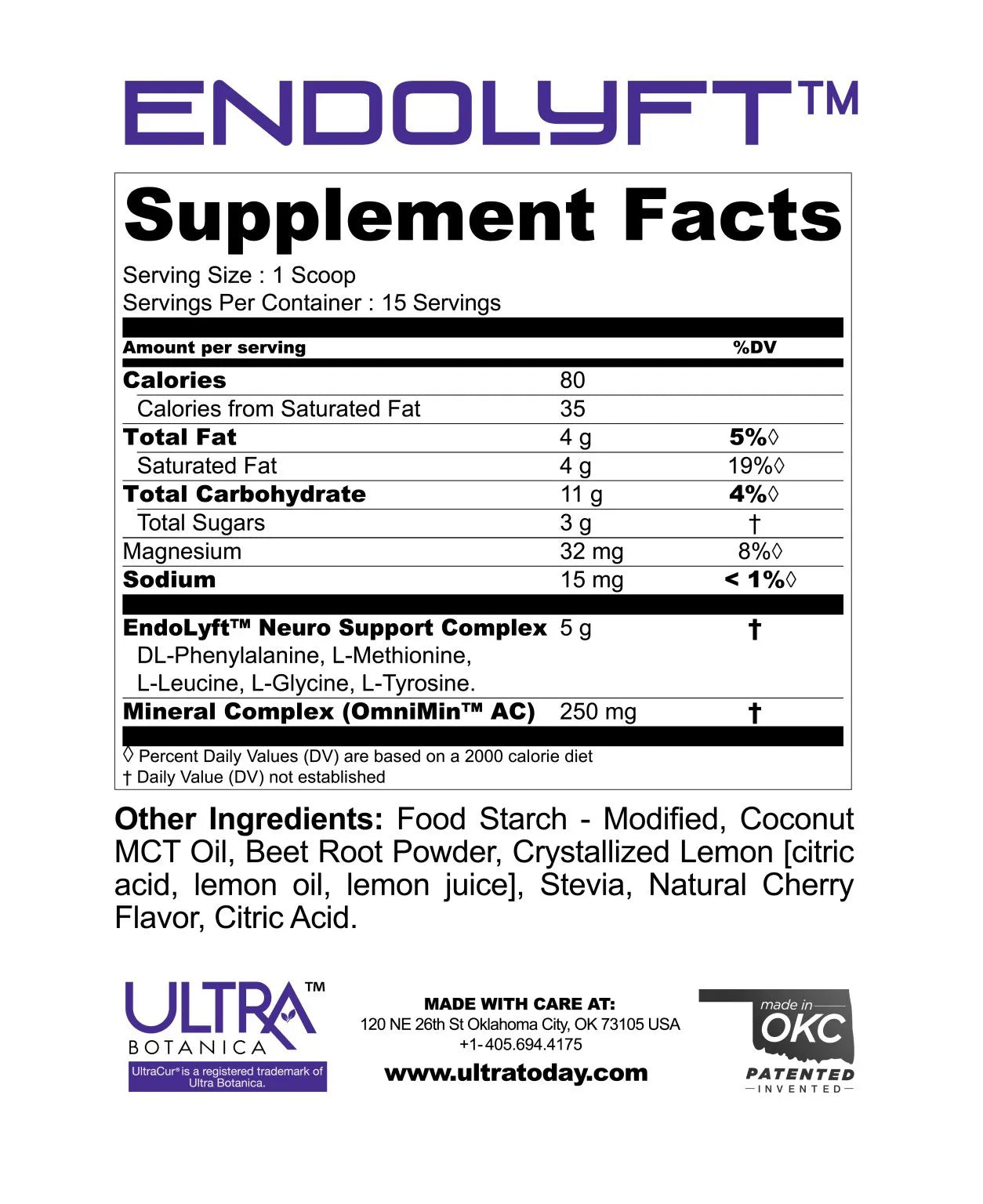 EndoLyft™ Brain Support Drink Mix Ultra Botanica