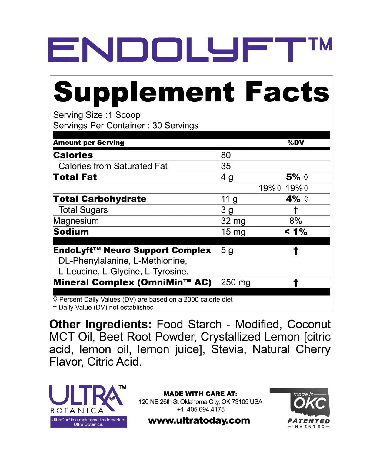EndoLyft™ Brain Support Drink Mix Ultra Botanica
