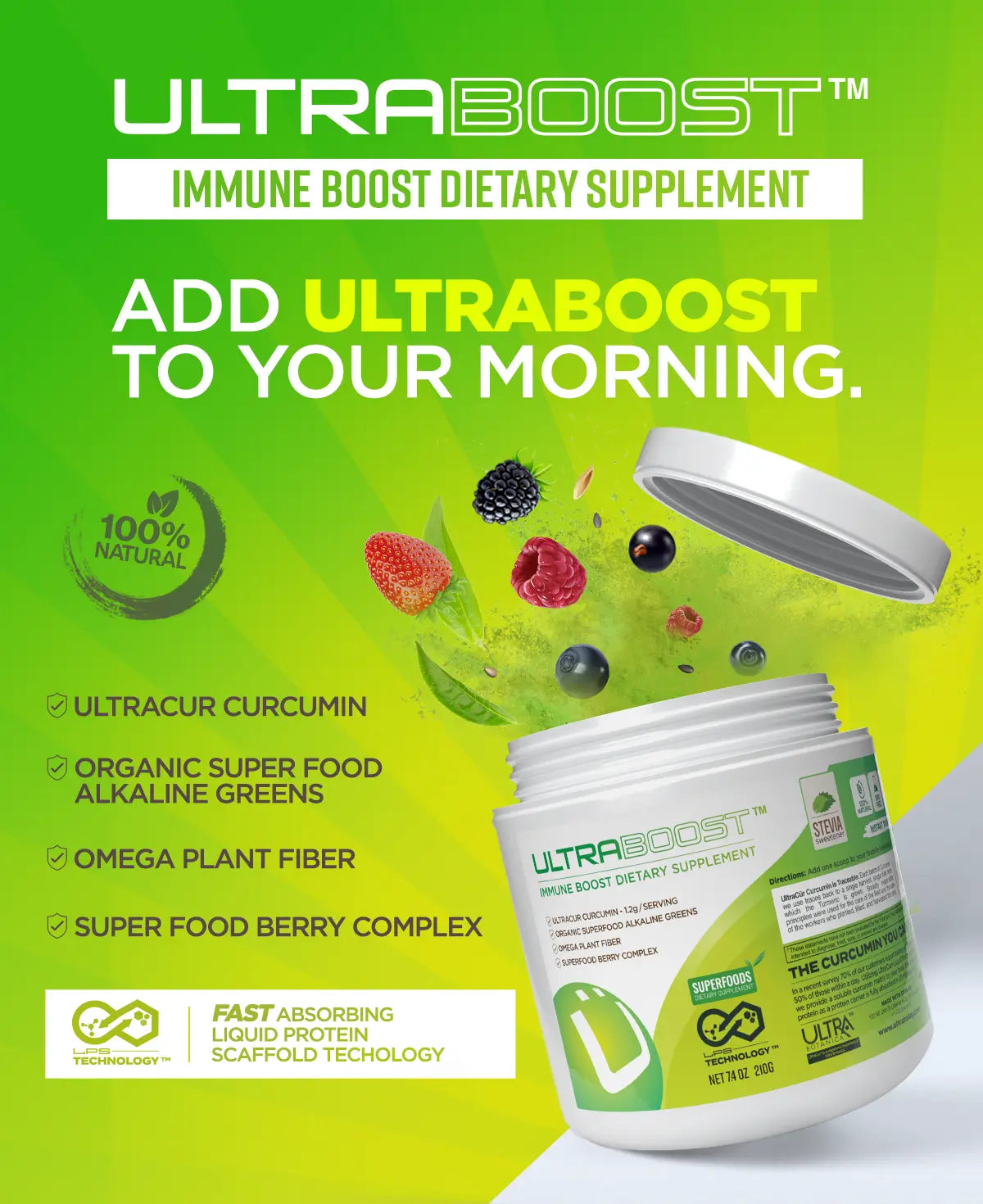 UltraBoost™ Alkalizing Superfood Drink Mix Ultra Botanica