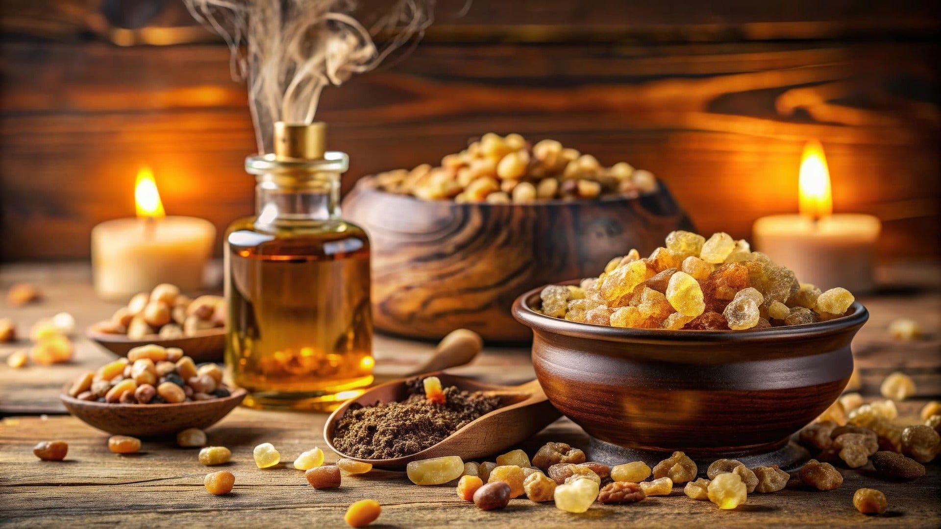 Rich and luxurious combination of frankincense essential oil and frankincense resin