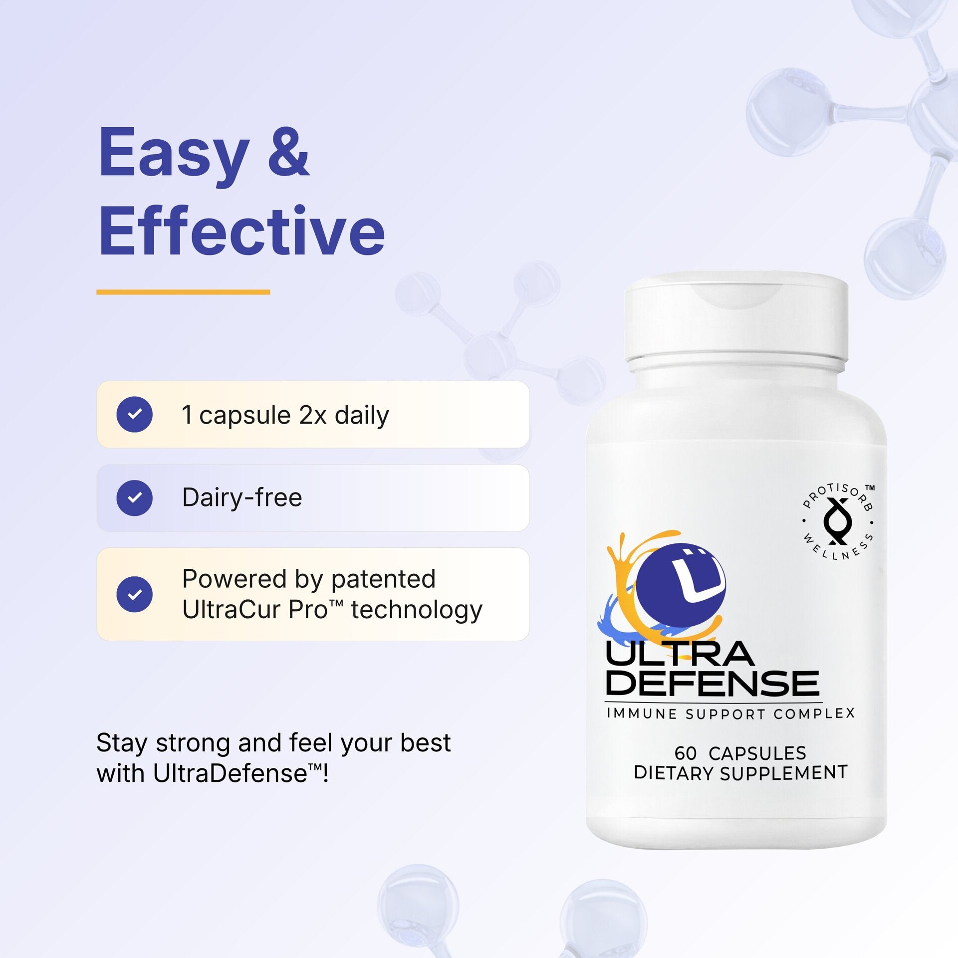UltraDefense™ Immune Support (Curcumin + NAC + Olive Leaf Extract + Vitamin D3 + Zinc + Quercetin) Ultra Botanica