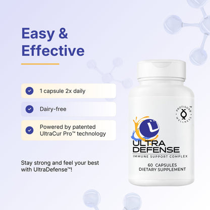 UltraDefense™ Immune Support (Curcumin + NAC + Olive Leaf Extract + Vitamin D3 + Zinc + Quercetin) Ultra Botanica