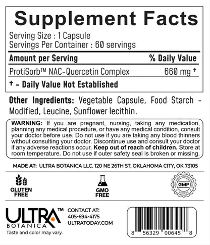 UltraAllergy™ Immunity & Allergy Control (Quercetin + NAC) Ultra Botanica